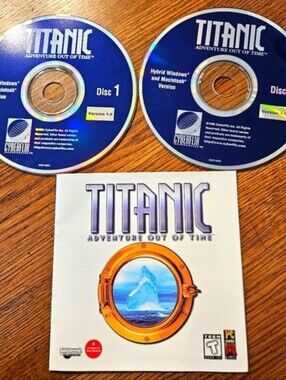 Titanic PC CD-ROM Game Windows Mac Hybrid Discs 1996 Cyberflix